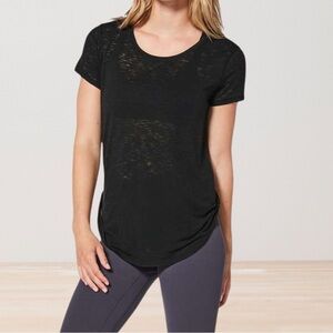 Lululemon Round Two Tee Burnout Black